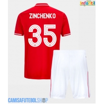 Camisa de time de futebol Nottingham Forest Oleksandr Zinchenko #35 Replicas 1º Equipamento Infantil 2025-26 Manga Curta (+ Calças curtas)
